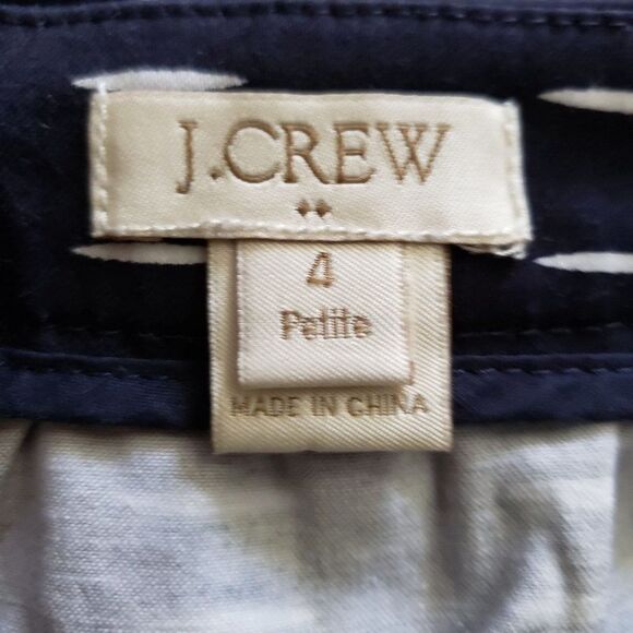 J. Crew blue white dot skirt size 4 - Picture 4 of 6